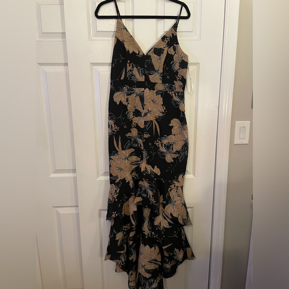 Lulus black midi dress
